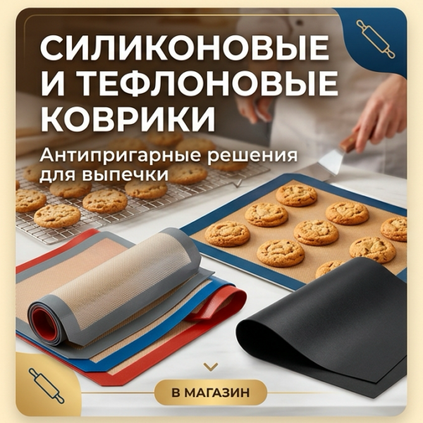 Силиконовые и тефлоновые коврики